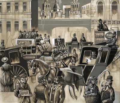 Viktorianische Straßenszene von Richard Hook