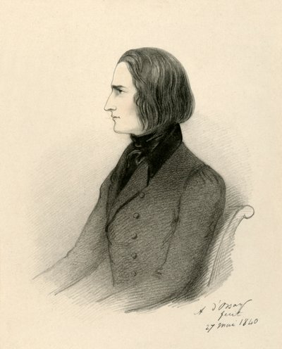 F. Liszt, 1840 von Richard James Lane