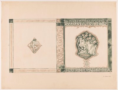 Umschlagentwurf für: Wendingen, Houtsnijdersnummer, 1919 von Richard Nicolaüs Roland Holst (signed by artist)