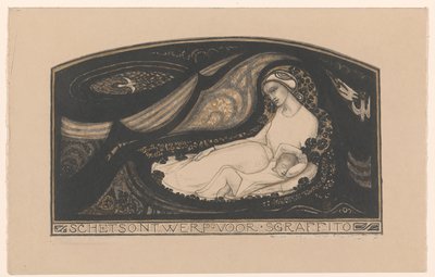 Liegende Frau und Kind von Richard Nicolaüs Roland Holst