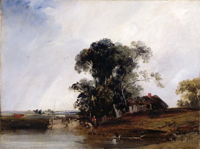 Landschaft mit einem Teich von Richard Parkes Bonington
