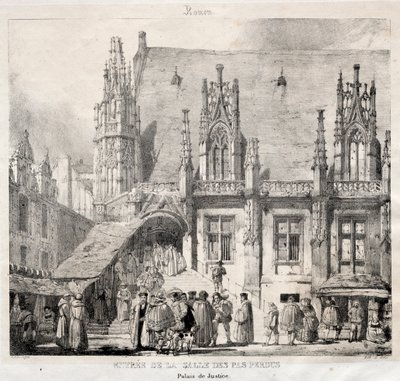 Rouen: Eingang zur Salle des Pas Perdus, Palais du Justice, 1824 von Richard Parkes Bonington