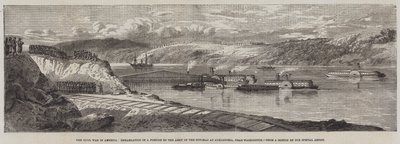 Der Bürgerkrieg in Amerika, Einschiffung eines Teils der Armee des Potomac in Alexandria, nahe Washington von Richard Principal Leitch