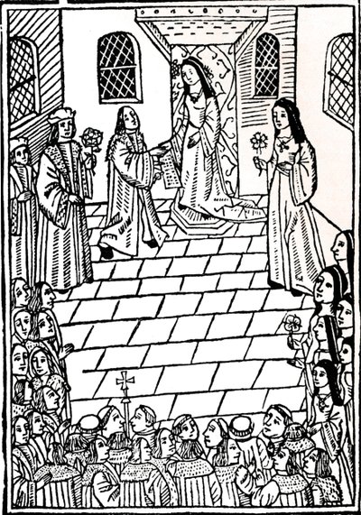 Heiratsvertrag zwischen Karl V. und Prinzessin Maria Tudor, ca. 1508 von Richard Pynson