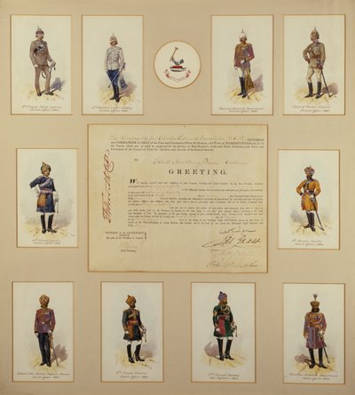 Offiziere der britischen Armee in Uniform von R. Simkin, 19. Jahrhundert von Richard Simkin