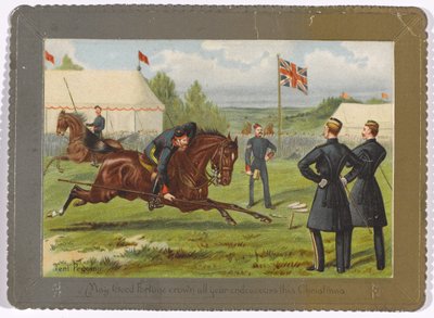Zeltstechen Möge das Glück all Ihre Bemühungen zu Weihnachten krönen, um 1890 von Richard Simkin