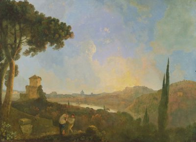 Blick auf den Tiber mit Rom in der Ferne, ca. 1770-80 von Richard Wilson