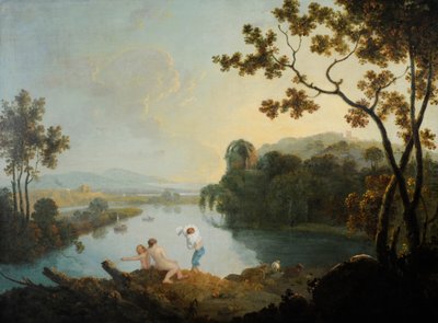 Klassische Landschaft mit badenden Jungen von Richard Wilson