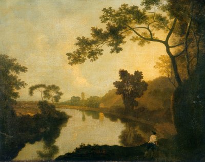 Flussansicht mit Figuren am Ufer, ca. 1760 von Richard Wilson