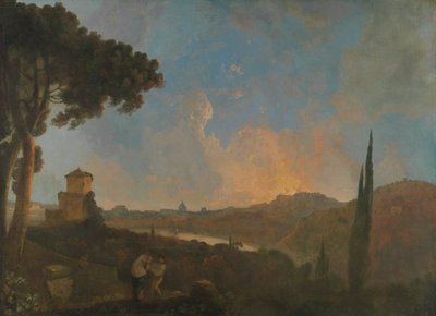 Ein Blick auf den Tiber mit Rom in der Ferne von Richard Wilson