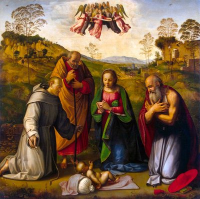 Die Jungfrau mit Kind und den Heiligen Franziskus und Hieronymus, 1510er Jahre von Ridolfo Ghirlandaio