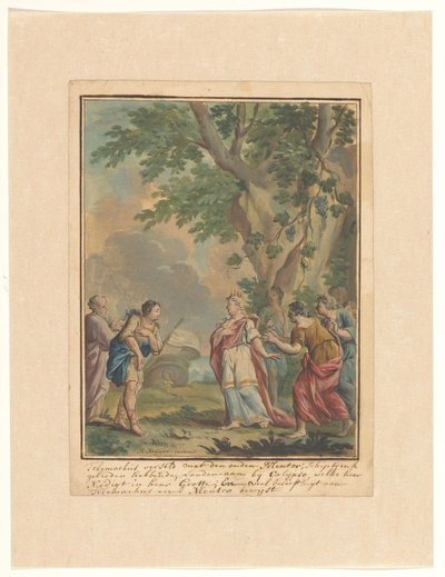 Telemachus und Mentor kommen bei der Nymphe Calypso an (Telemachus-Reihe) von Rienk Keyert