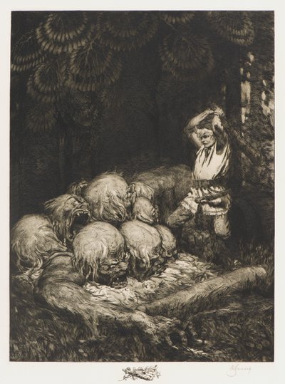 Kurbads der Held und der neunhäuptige Teufel von Rihards Zariņš