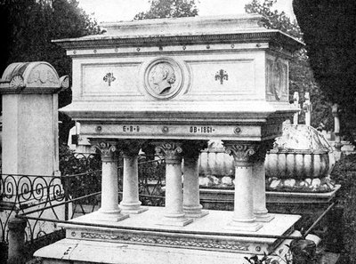 Grab von Elizabeth Browning, Florenz, entworfen von Lord Leighton von Rischgitz Collection
