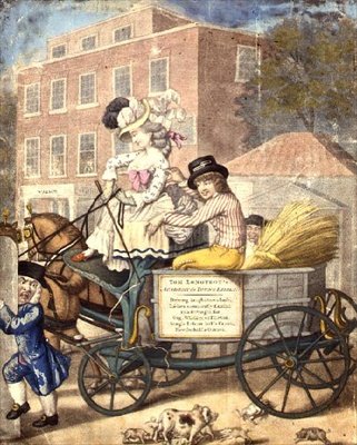 Eine Lektion westwärts oder ein Morgenbesuch bei Betty Cole, Hammersmith Turnpike um 1782 von Robert (after) Dighton