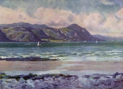 Ferner Blick auf Penmaenmawr, frühes Morgenlicht von Robert (after) Fowler