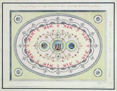 Entwurf für die Decke im Damenraum, Headfort House, 1772 von Robert Adam