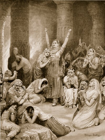 Die Rajput-Zeremonie des Jauhar (Holocaust) von Robert Ambrose Dudley