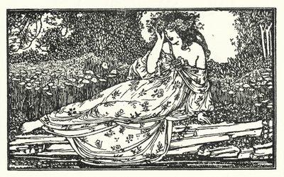 Illustration für Gedichte von John Keats: Fragment einer Ode an Maia (Lithografie) von Robert Anning Bell