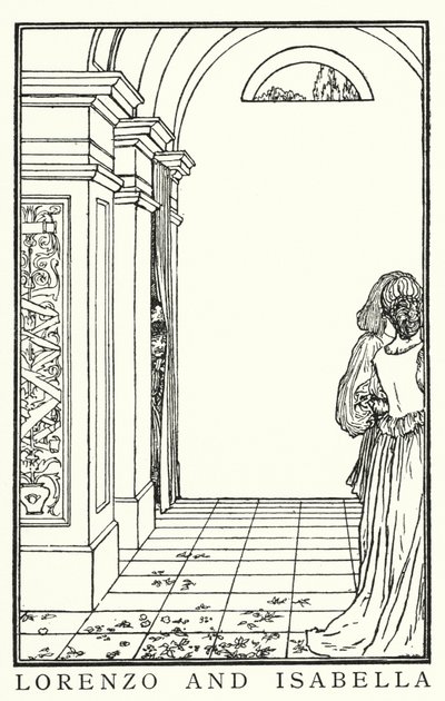 Illustration für Gedichte von John Keats: Isabella oder Der Basilikumtopf von Robert Anning Bell