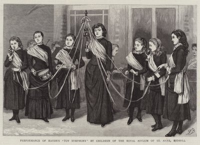 Aufführung von Haydns Spielzeugsinfonie durch Kinder des Royal Asylum of St Anne, Redhill von Robert Barnes