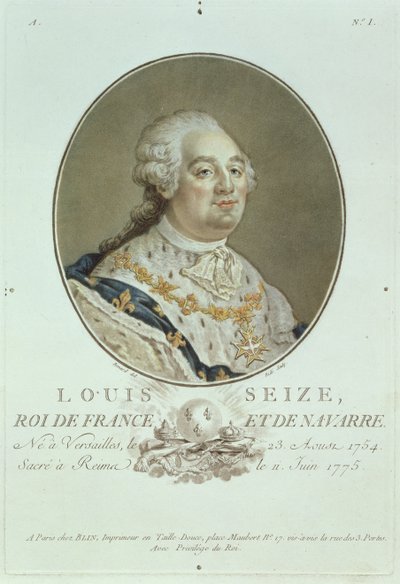 Porträt von Ludwig XVI (1754-93) aus 