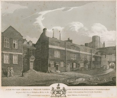 Eine nordwestliche Ansicht des Hauses von William Parker, Lord Monteagle von Robert Blemell Schnebbelie