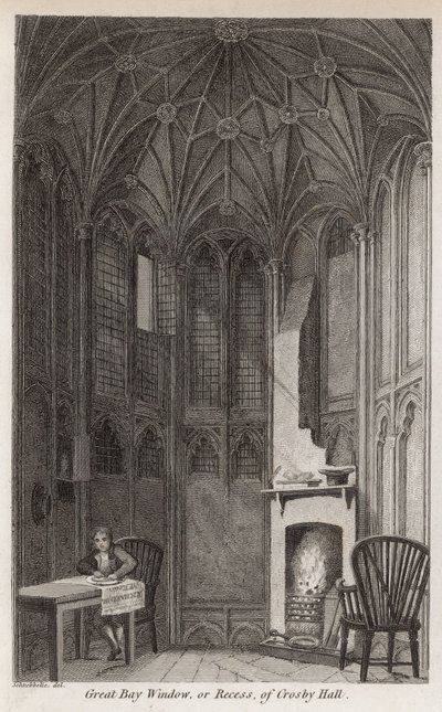 Großes Erkerfenster oder Nische von Crosby Hall von Robert Blemell Schnebbelie