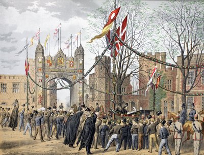 Eton Schools und der Bogen der Jungen - Besuch Ihrer Königlichen Hoheit der Prinzessin von Dänemark, aus 