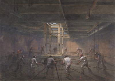 Ansicht des Inneren eines der Tanks an Bord der Great Eastern, 1865-66 von Robert Charles Dudley