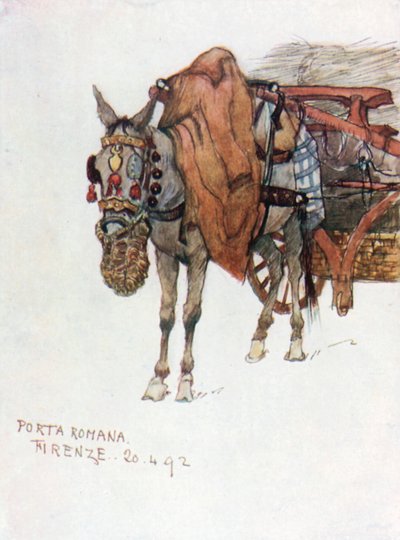 Studie eines Maultiers mit dekoriertem Geschirr von Robert Charles Goff