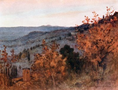Blick über die toskanischen Hügel, von der "Torre Rossa," Fiesole von Robert Charles Goff