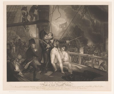 Schlacht bei Trafalgar mit dem Tod von Horatio Nelson von Robert Cooper