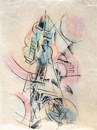 Studie für den Eiffelturm, ca. 1911 von Robert Delaunay