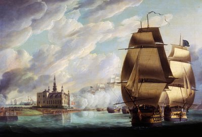 Nelson erzwingt die Passage des Sunds, 30. März 1801 von Robert Dodd