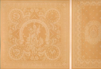 Damastleinen von Herrn C. Faber, Stuttgart und Messrs. Burre Bros. Dumferline, 1863 von Robert Dudley