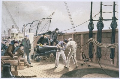 Spleißen des Kabels nach dem ersten Unfall an Bord der Great Eastern, 25. Juli von Robert Dudley