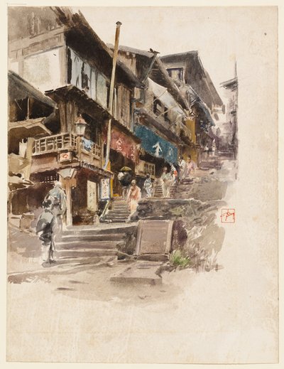 Eine Straße in Ikao, Japan, II von Robert Frederick Blum