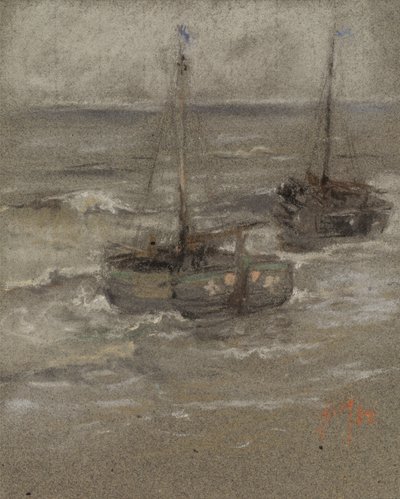Fischerboote vor Anker von Robert Frederick Blum