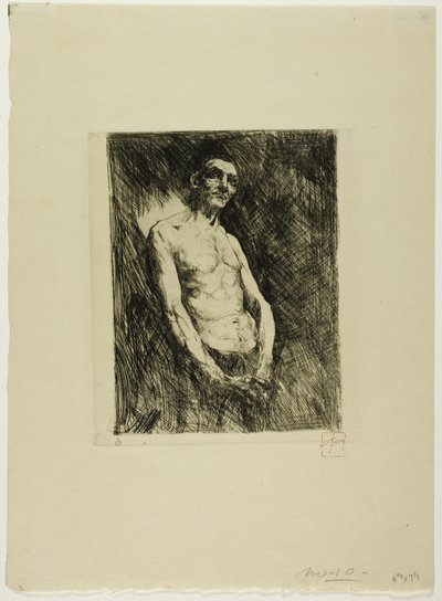 Halbnackte Figur eines Mannes von Robert Frederick Blum