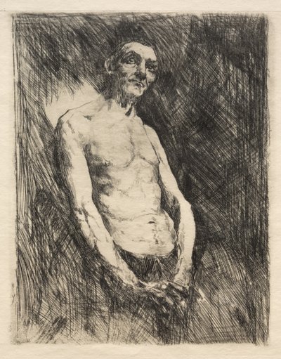 Halbnackte Figur eines Mannes, 1800er Jahre von Robert Frederick Blum