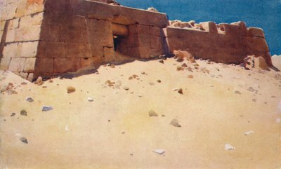 Mastaba unterhalb der zweiten Pyramide, um 1880, 1904 von Robert George Talbot Kelly