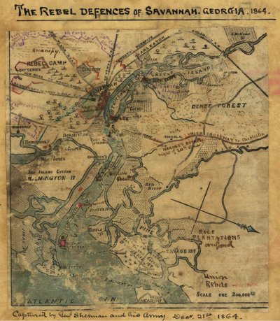 Angriff auf Ft. Pulaski Savannah, Georgia, April 1862 von Robert Knox Sneden