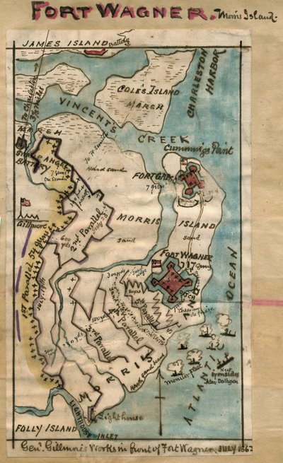 Fort Wagner. Morris Island von Robert Knox Sneden