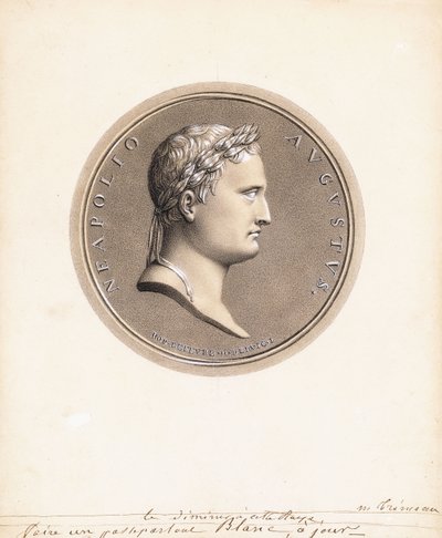 Kaiser Napoleon I., im Profil nach rechts - Ein Entwurf für eine Medaille von Robert Lefevre