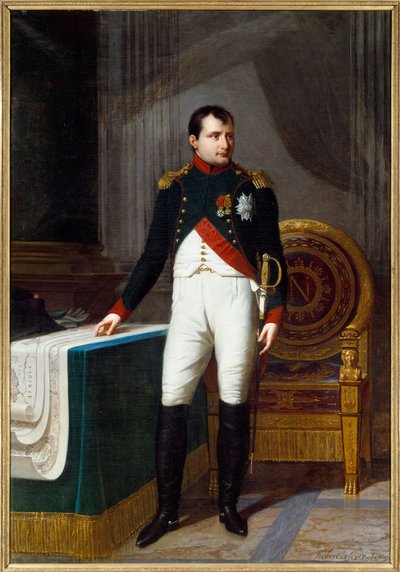 Ganzkörperporträt von Napoleon I (1769-1821) in der Uniform eines Oberst der Gardejäger. Gemälde von Robert Lefebvre (1755-1830) 19. Jahrhundert Paris, Musée Carnavalet von Robert Lefevre