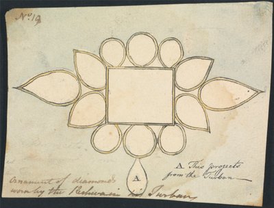 Diamantschmuck, den der Peshwa in seinem Turban trug von Robert Mabon