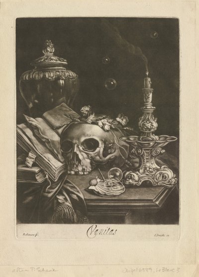 Vanitas Stillleben, ca. 1685-88 von Robert Robinson