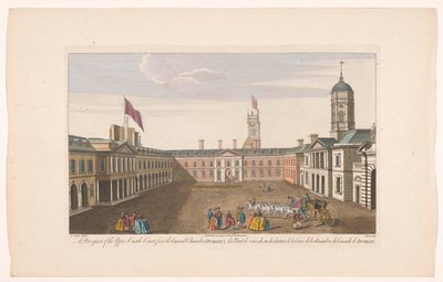 Ansicht des Upper Castle Yard von Dublin Castle von Robert Sayer (possibly)