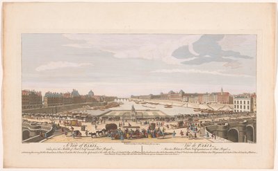 Ansicht der Pont Neuf über die Seine in Paris, Blickrichtung Pont Royal von Robert Sayer